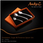 Andy C Elephant Range Condiment & Sugar & Preserve spoon set